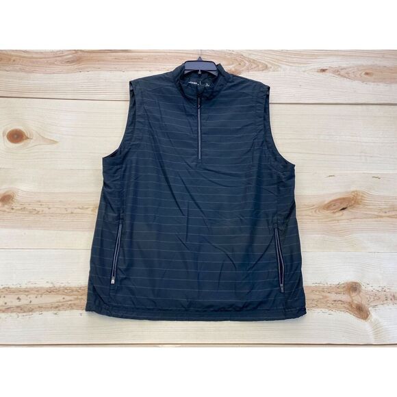 Antigua Vest Mens Large Gray Windbreaker Jacket Pullover Golf Tatum Ranch - Picture 2 of 15